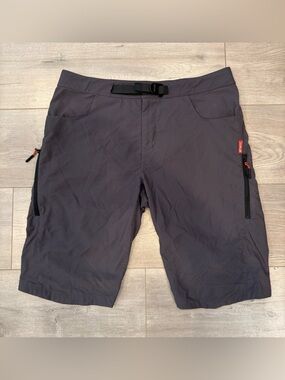 Ketl Skid Mark Mountain Bike Short Men Med MTB Lightweight Belted Grey